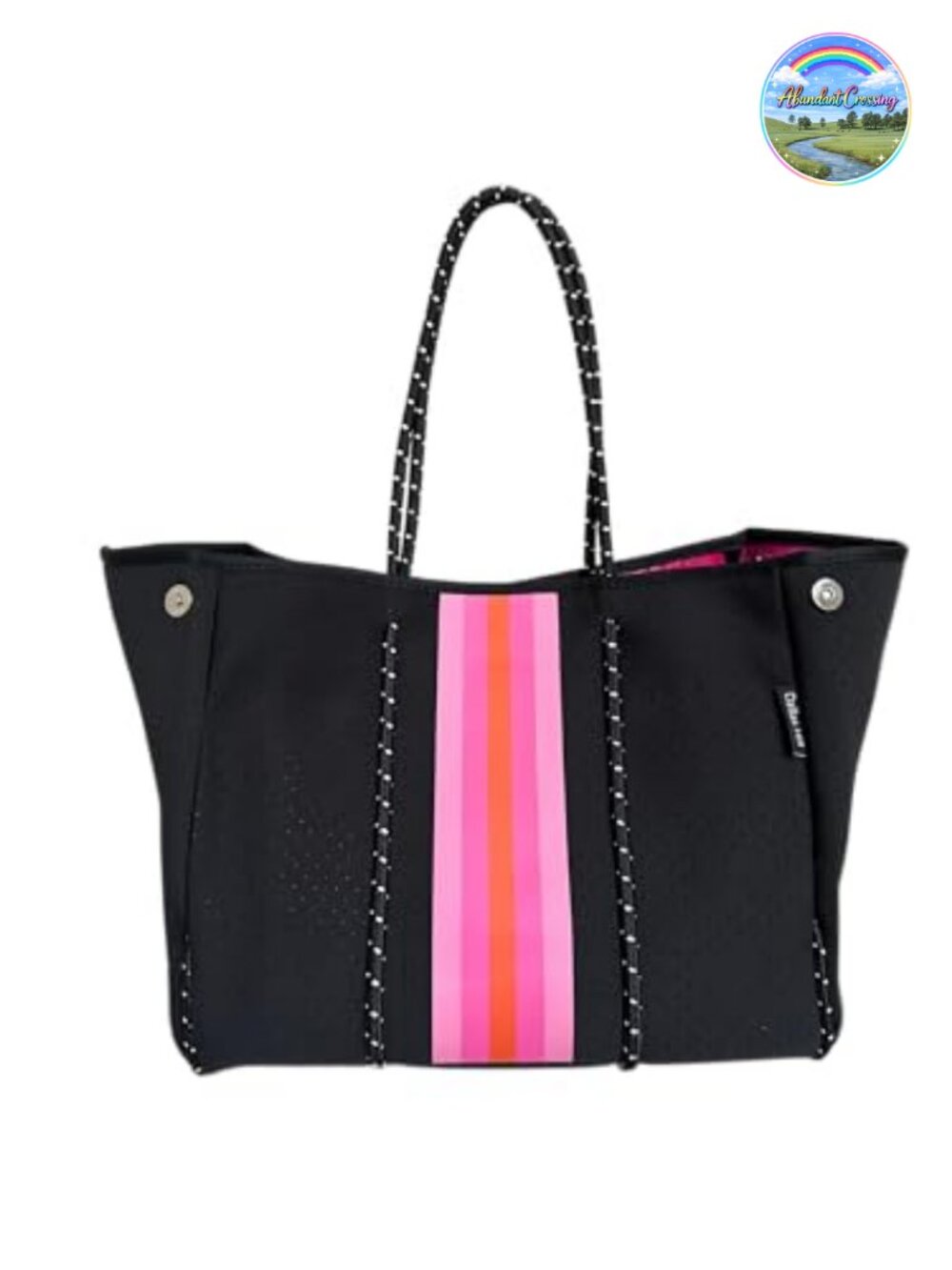 Dallas Hill Designer Neoprene Travel Tote, Expandable, Water-Resistant, Laptop
